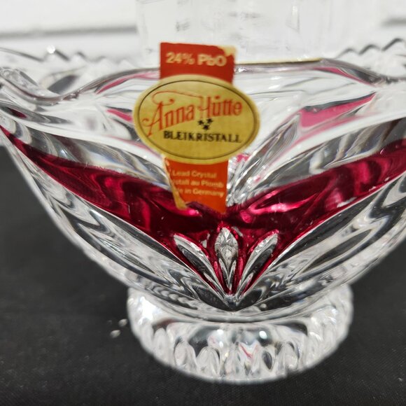 Vintage Anna Hutte Bleikristall Lead Crystal Basket - Picture 4 of 8